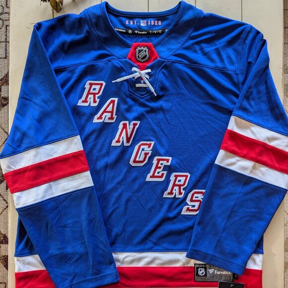 NWT: New York Rangers Fanatics Premier Breakaway Blank Adult Hockey Jersey - Picture 1 of 6